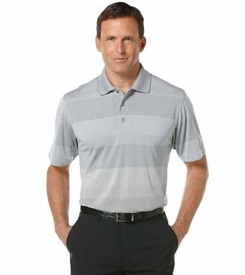 Polo Grand Slam Shadow Striped Classic Fit gris