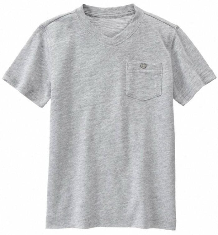 Camiseta Gymboree cuello v con bolsillo gris