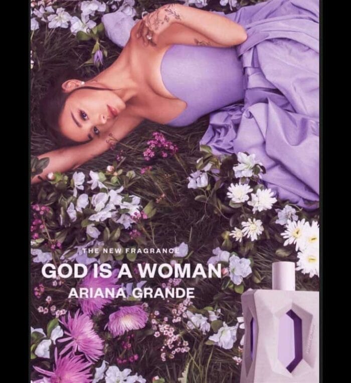 God Is A Woman de Ariana Grande para mujer flyer