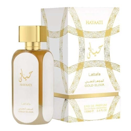 Perfume Hayaati Gold Elixir de Lattafa unisex 100ml