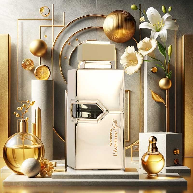 Perfume L'Aventure Gold de Al Haramain mujer edp 100ml 3 Perfume L'Aventure Gold de Al Haramain mujer edp 100ml - Imagen 3